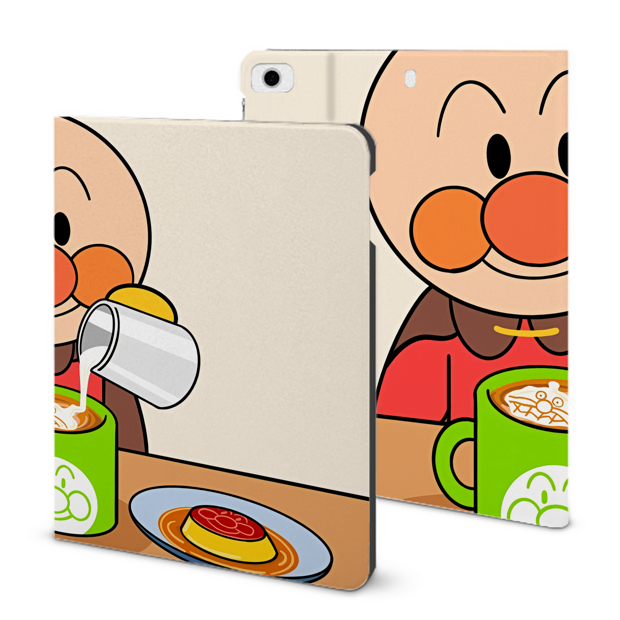 （画像用） アンパンマン Anpanman IPad ケース ブック型 PUレザー TPU 耐衝撃 軽量 薄型 ペン収納なし 全面保護 IPad 各モデル対応